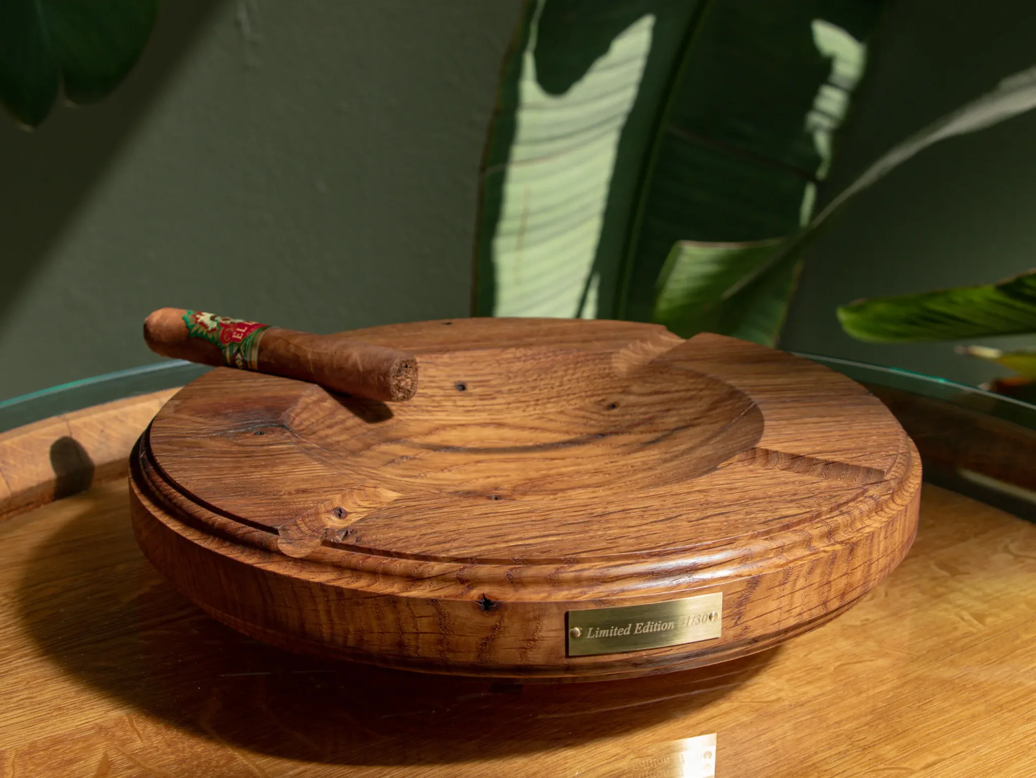 Cigar Ashtray · Wine Barrel Wood - Image 5